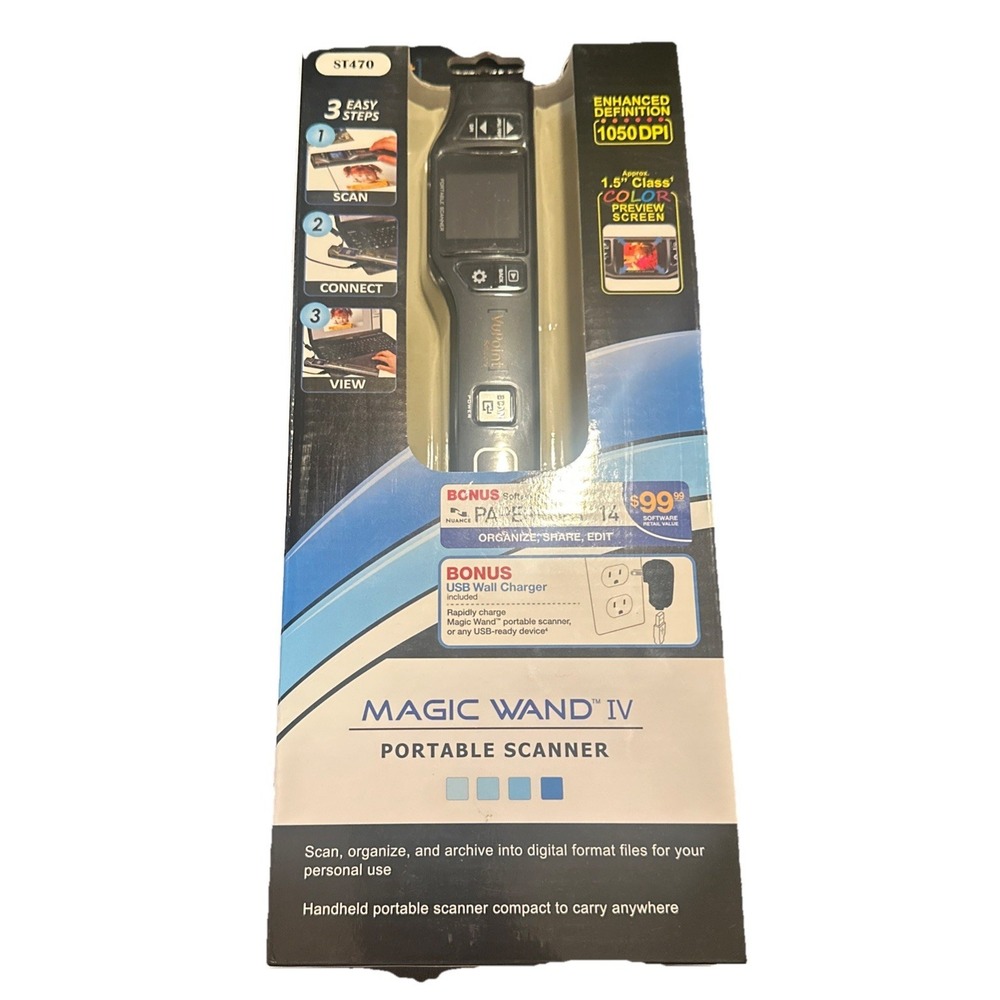VuPoint Magic Wand Portable Scanner IV PDS-ST470-VP NEW IN BOX‎
